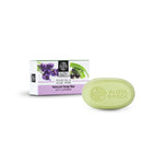 Aura Greca Natural Soap Bar with Lavender, infused with olive oil and aloe vera for a hydrating cleansing experience.