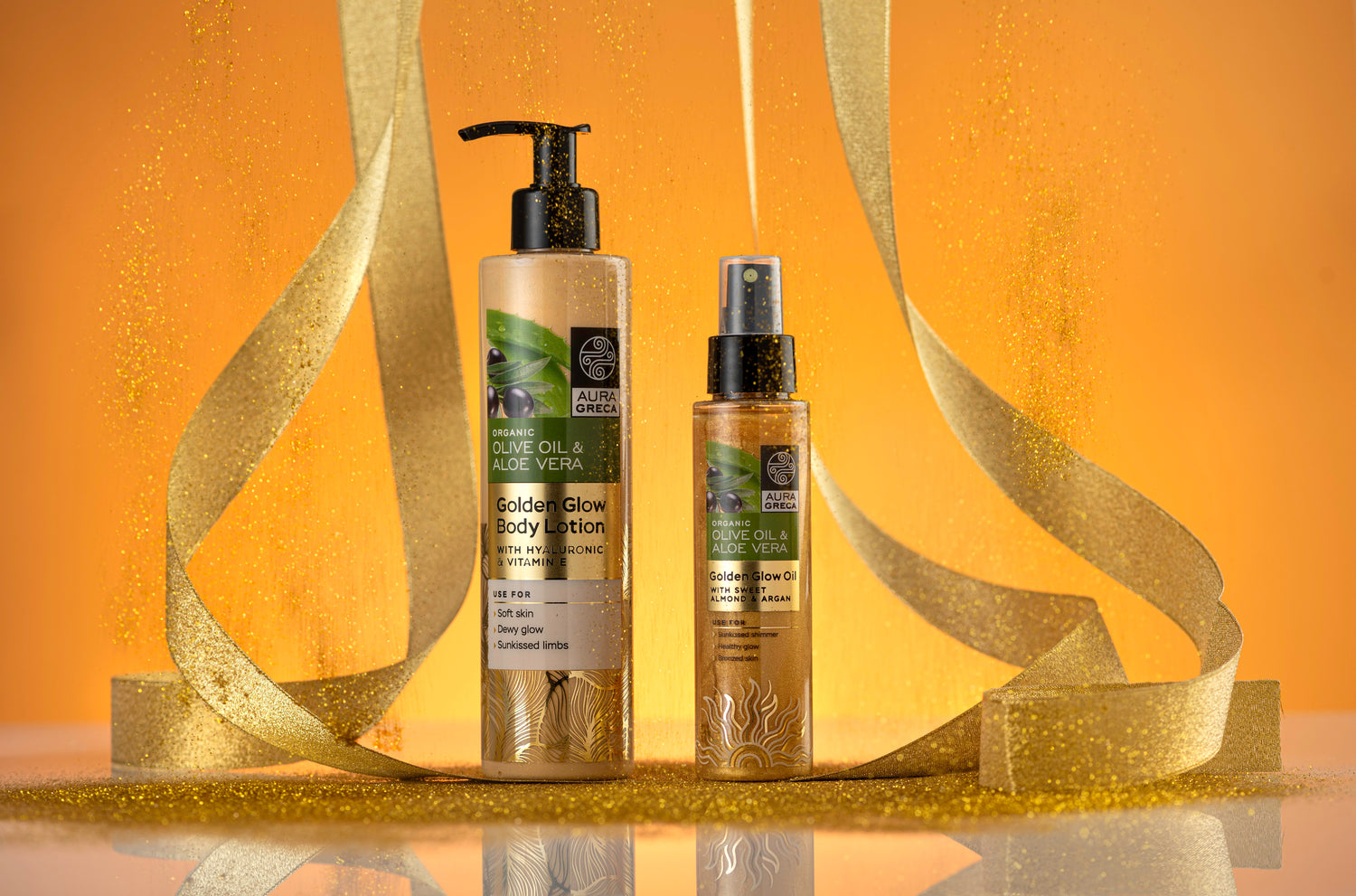 AURA GRECA Golden Glow Body Lotion and Body Oil