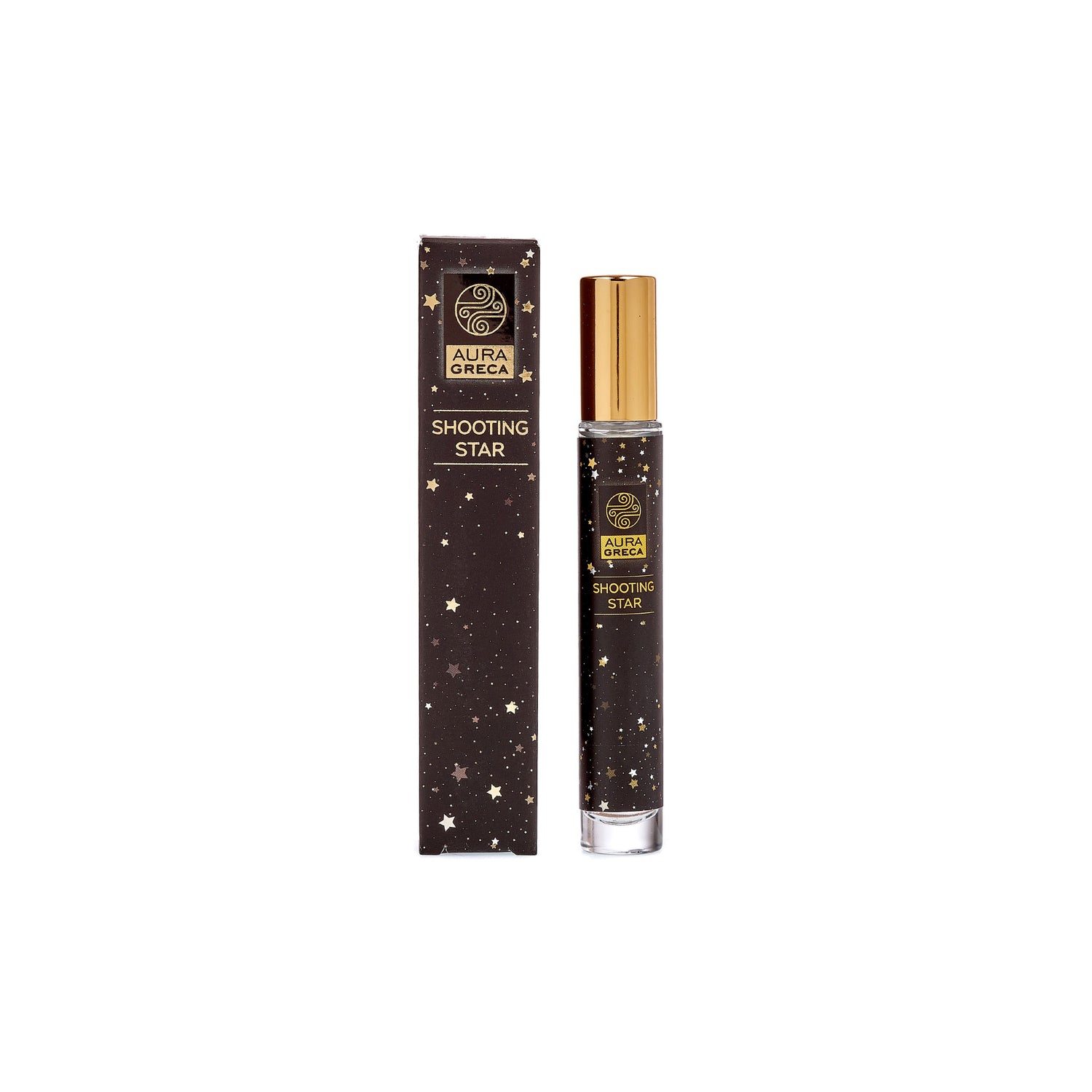 Aura Greca Shooting Star alcohol-free perfume with warm, mysterious notes.