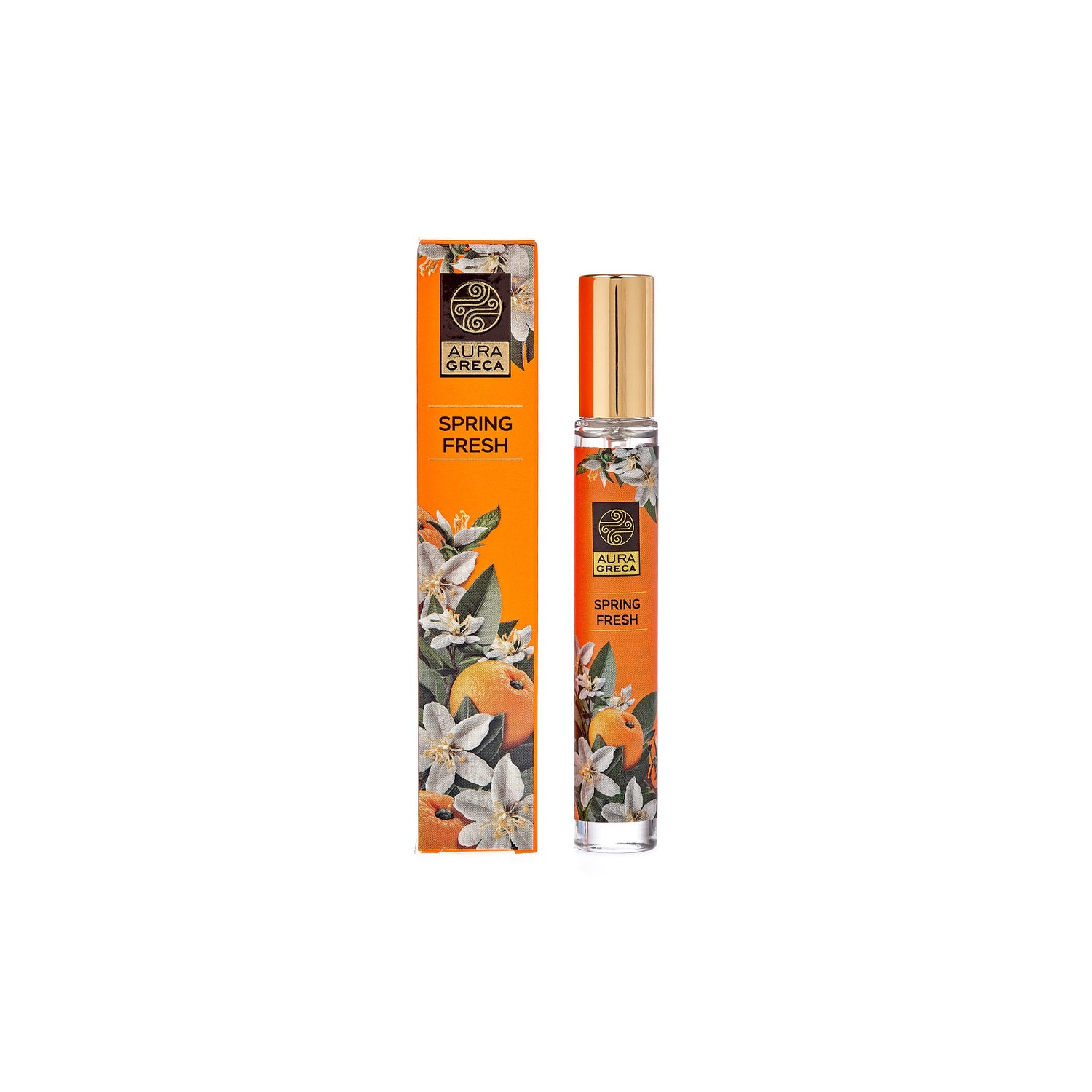 Aura Greca Spring Fresh alcohol-free perfume with citrus and floral notes.